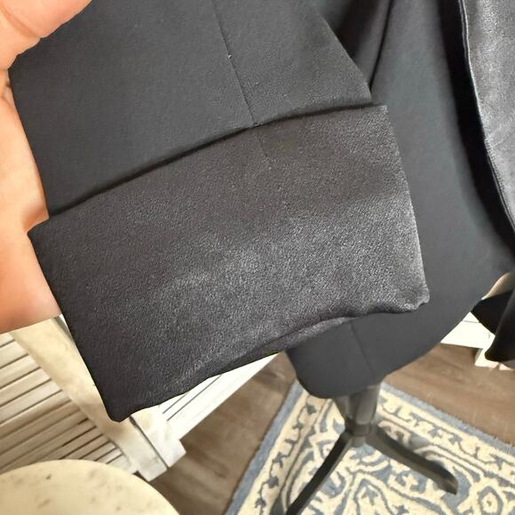 WILFRED | ARITZIA Women's Chevalier Open Front Jacket Satin Black Size 0 - Picture 10 of 16